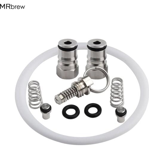 Cornelius Ball Lock Post With Universal poppet Gas liquid Keg and pressure valve Gasket Seal Set Replacement Kit