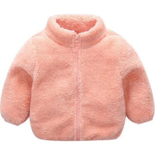Toddler Baby Girls Boys Winter Wram Coat Kids Fleece Cardigan Clothing Long Sleeve Zipper Wind Little Baby Jackets Outerwear