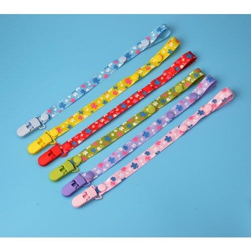 Baby Pacifier Clip Chain Ribbon Dummy Holder Soother Pacifier Clips Leash Strap Nipple Holder for Infant Feeding Gift