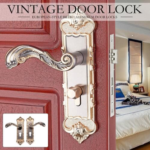 Doorknob Aluminum Alloy Home Furnishing Wooden Doors Retro Furniture Colour Practical Door Lock Handle Bedroom Kitchen