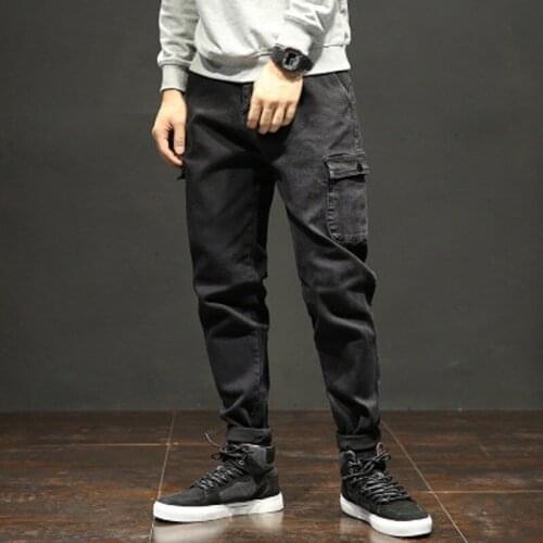 New Arrival Spring Autumn Jeans Men Large Size Loose Solid Fashion Mid Harem Pants Zipper Fly Full Length Bargain Price