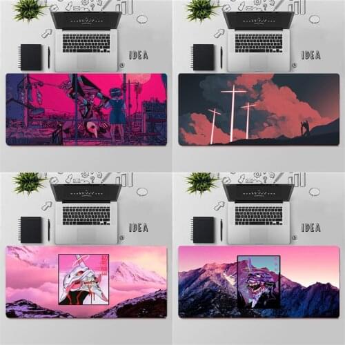 Evangelion Logo Gaming Mouse Pad Large MousePad Gamer Mouse Mat Computer Office XXL Mouse Carpet Non-slip Keyboard pad Desk Mat