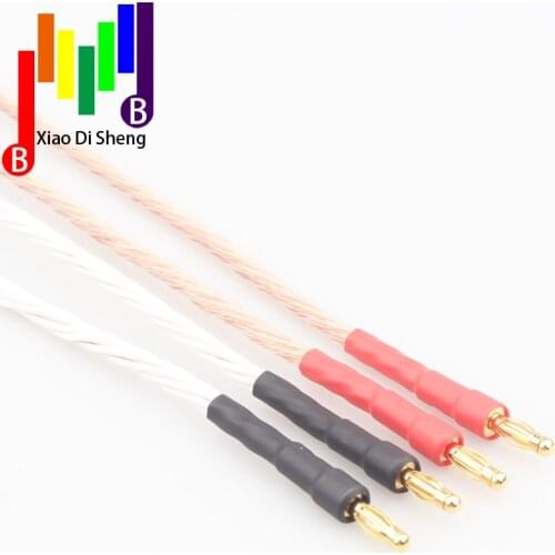 Audiocrast JUMPER LINKS Performance Speaker Cable 4 x 20cm Banana Plugs - Spades 8TC OCC pure copper bridge cable