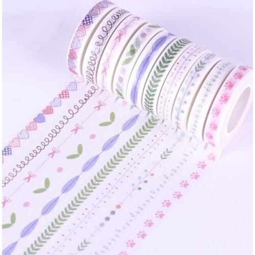 Stationery And Paper Tape Hand Drawn Love Frame Dividing Line Tape Small New Series Children Stationery School Office Supplies