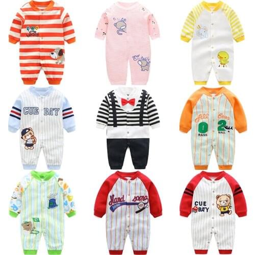 Newborn Baby boy girls Clothes Striped Long Sleeves Cute Rompers Cotton Baby Jumpsuits Baby Boys Girls pajamas toddler costume