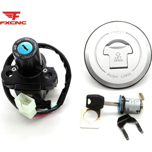For Honda CBR600RR 2003-2006 Hornet CB250/FMX650 05-06 12V Motorcycle Ignition Key Switch Seat Lock Fuel Tank Gas Cap Cover Set
