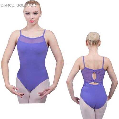 Adult Matte Lycra and Mesh Ballet Dance Camisole Leotard 02D0056A