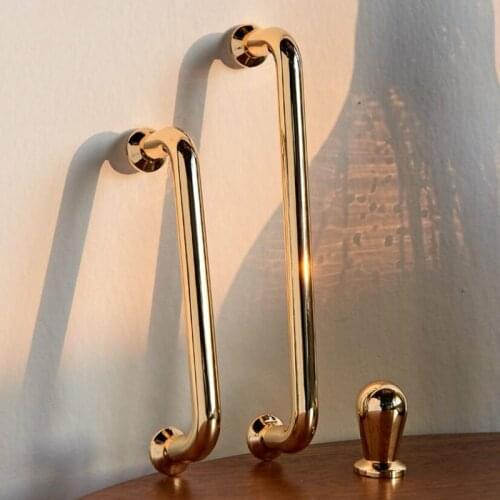 Minimalist Cabinet Handles European Rose Gold Drawer Knobs Wardrobe Door Kitchen Handle Furniture Hardware Door Knob