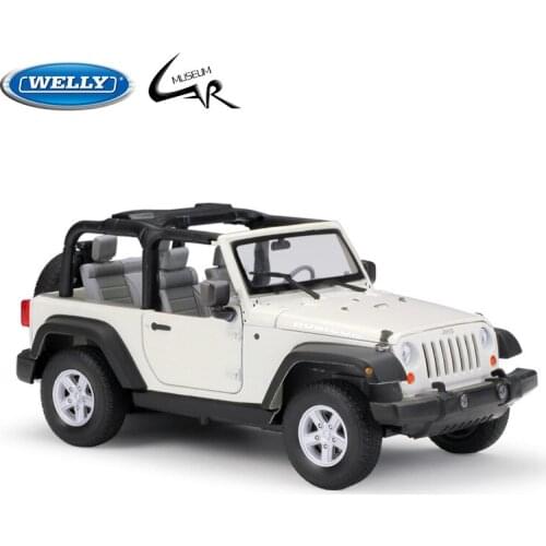 WELLY 1:24 Model Car Simulation Alloy Metal Toy Car Childrens Toy Gift Collection Model Toy Gifts 2007 Jeep Wrangler