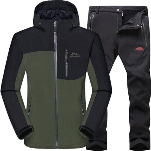 Autumn and winter outdoor jacket mens suit soft shell fishing clothes cycling clothes