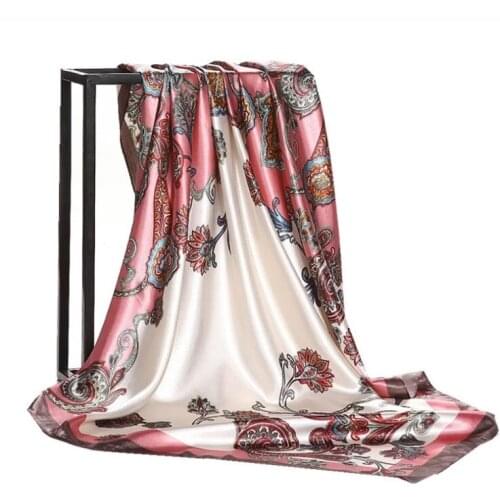 Mylb 90*90cm Mulberry Silk Fabric silk fabric printed For Soft Scarf Dress Sewing materials