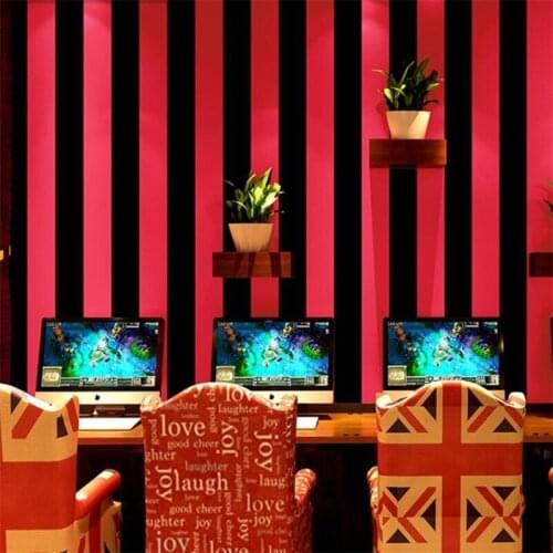 Wellyu обои Internet cafe wallpaper karaoke ktv vertical stripes clothing salon fashion modern Internet papier peint wallpaper