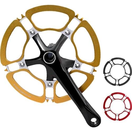 7075 aluminum alloy bicycle crank single speed crank 45T petal-shaped non-deformable detachable crank #114g BCD/130mm