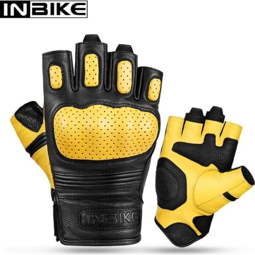 Inbike Anti-slip Men Women Half Finger Gloves Breathable Summer Anti-shock Cycling Gloves Wearable Cycling Equipment