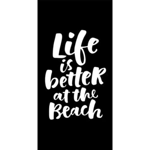 Modern Life Is Better At the Beach Microfiber Towel Funny Novelty Summer Holidy Vacation Swimming Pool Towel for Bath Gift Quote