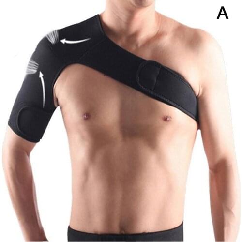 Adjustable Shoulder Protector Sports Single Shoulder Support Belt Warmer Brace Elastic Bandage Pad Pain Relief Strap