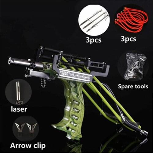 High Power Fishing Slingshot Set Fishing Catapult Laser Slingshot Super Strong Slingshot Outdoor Hunting Shooting Toy