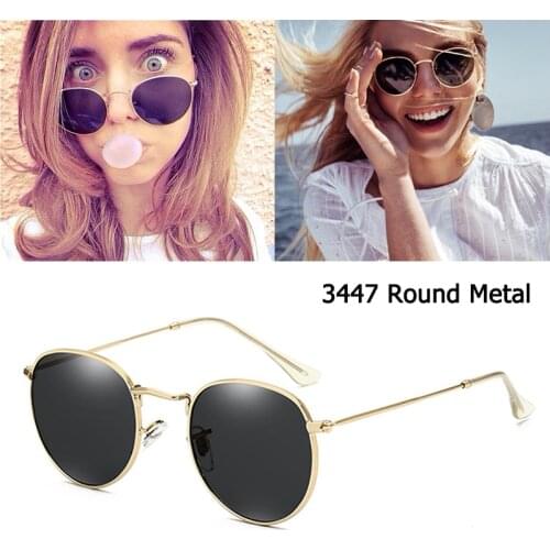 JackJad 2019 Fashion Classic 3447 Round Metal Style Sunglasses Men Women Vintage Retro Brand Design Sun Glasses Oculos De Sol