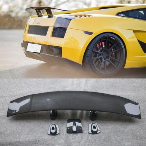 CEYUSOT For Lamborghini Gallardo Real Carbon Fiber Spoiler Wing LP550/LP5560/LP570 CAR Trunk Rear Lip Tail Fin Decoration 2004