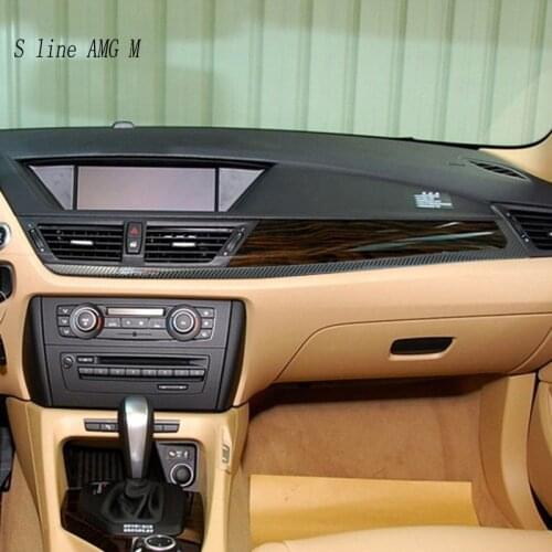 Car Styling For BMW X1 E84 Carbon Fibre Interior Center Console Instrument Panel Cover Trim For M Performance dashboard Stickers