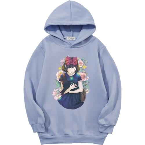 Cartoon Print Spring and Autumn Sports and Leisure Hooded Sweater for Boys and Girls Pure Cotton Top Teenage Girls Clothing