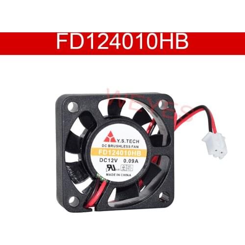 New For Y.S.TECH FD124010HB DC12V 0.09A Two Lines Cooling Fan