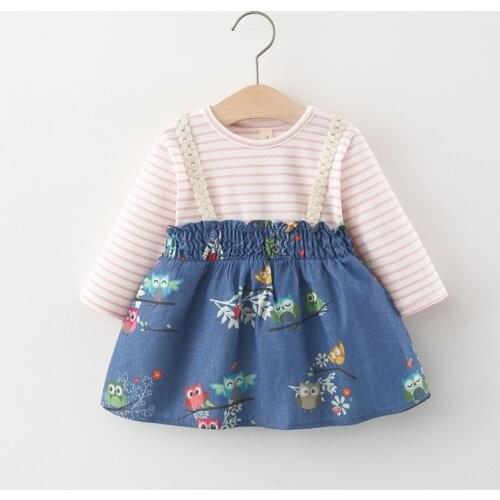 Spring newborn baby girl clothes long sleeve striped dress costume for girls baby clothing infant babies outdoor dresses dress