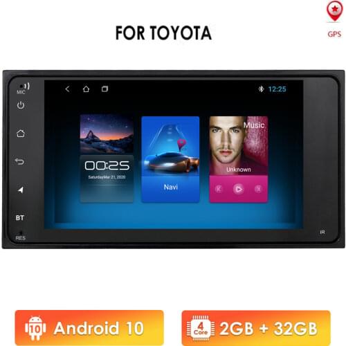 2 Din Android 10 Car Radio GPS Player for Toyota RAV 4 2006 2007 2008 Corolla RAV4 Prado Hilux Terios Vitz Avanza Land 2001-2005