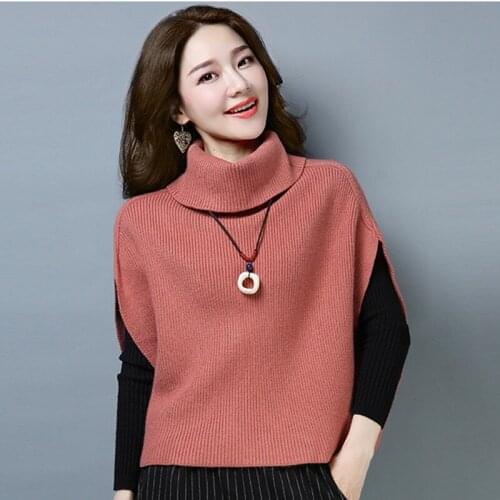 2020 New short-sleeved large size loose bottoming sweater sweater high collar Korean version of the thick shirt womens clothing