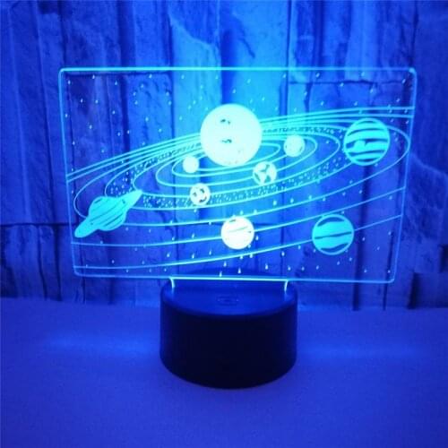 3D lamp Optical illusion Touch LED Night Light Home Room Decor Solar System Visual Illusion Desk Lamp Creative gifts
