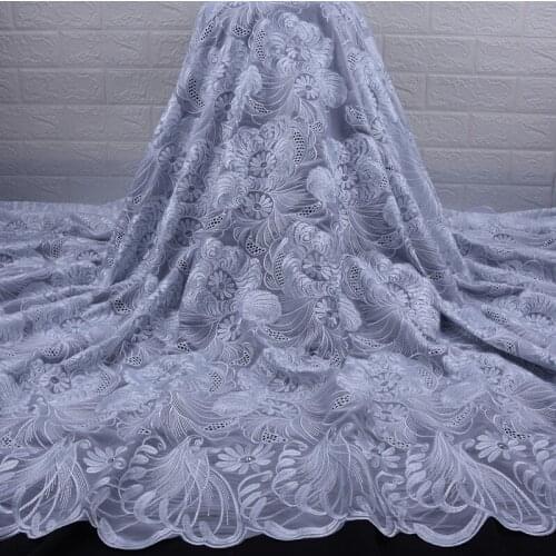 5 Yards African Dry Lace Fabric High Quality Lace Beautiful Flowers Nigerian Lace Material French Lace Fabric For Dress 1787