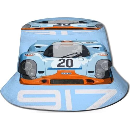 917 1971 No 20 Unisex Fashion Women Men Breathable Bucket Hats 917 Blue Orange Daytona 24 24H 24 Hours Race Winner Classic