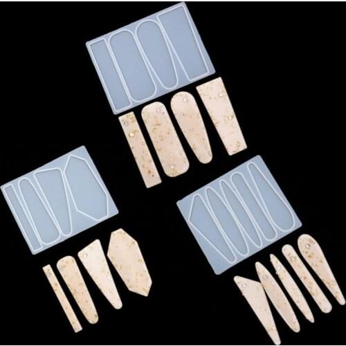 Acrylic Resin Hair Barrette Resin Mold Geometric Alligator Hair Clips Resin Mold
