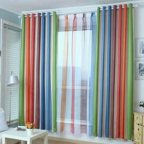 Colorful Rainbow Curtains for Living Room,Childrens Curtains for Bedroom, Window Treatments Tulle Curtains Drapes Home Decor