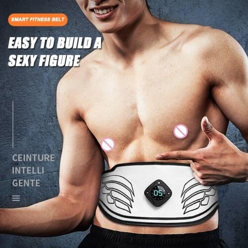 Electronic Intelligent Abs Training Massage Belt Sports Abdominal Muscle Stimulator Toning Body Slimming Shaping Belts Fitness