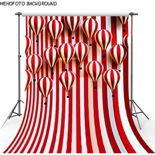 Newborn Photo Backgrounds Red White Vertical Photography Backdrop Hotair Balloons Photo Studio for Baby photos Romantic Wedding