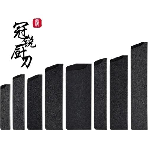 Grandsharp 8-Piece Knife Edge Guard Set Black Universal ABS Plastic Sheath Non-Toxic BPA-Free Felt Lining Chef Kitchen Tools