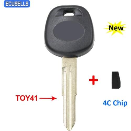 Transponder Key Remote Car Key with 4C Carbon Chip ID4C Chip for Toyota MR2 Spyder 2002 2003 2004 2005 with TOY41 Uncut Blade