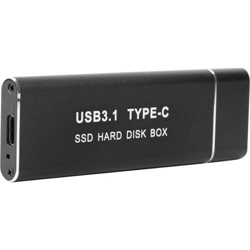 External Hard Drive Enclosure USB3.1 Type C to M.2 NGFF Adapter SSD Box HDD Case Surface Sandblasting and Oxidation Treatment