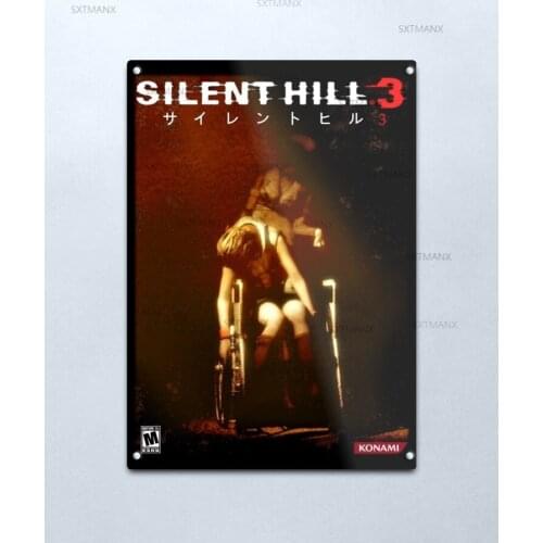Silent Hill 3 Metal Poster Retro Tin Signs Pub Cafe Bar Garage Retro Marks Plaque Iron 20x30cm