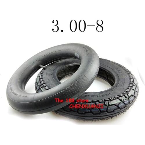 Mini Motorcycle Tire 3.00-8 tire 300-8 Scooter Tyre & Inner Tube for Mobility Scooters 4PLY Cruise Scooter Warehouse Vehicles