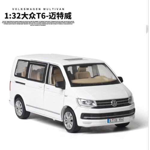 1: 32 alloy car model T6 mateway car model nanny car MPV sound light return car children toy birthday gift