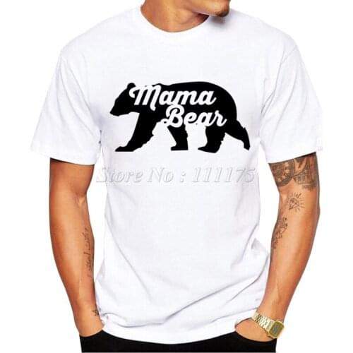 2019 Summer Black Mama Bear Design T Shirt Mens High Quality Custom Printed Tops Hipster Tees