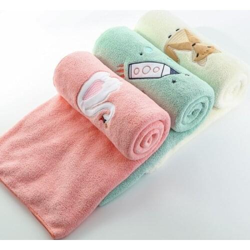 Soft Baby Bath Towel Blanket Cartoon Embroidery Pattern Blanket Newborns Baby Bath Wrap Kids Quilt 100x120cm Bedding