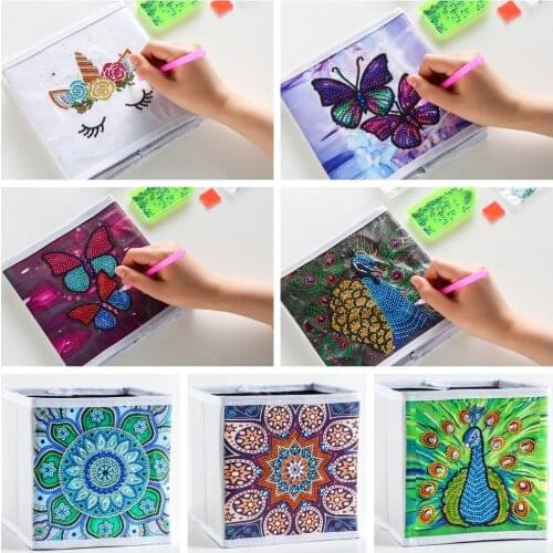 DIY Special shaped Diamond Painting Household Storage Box Diamond Art Storage Case Foldable for Bedroom Home Art Craft
