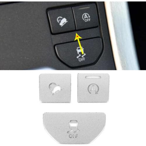 3pcs Central Control Button Sticker Aluminum Alloy Fit for Land Rover Range Rover Evoque 2014 2015 2016 2017 2018 2019 Interior