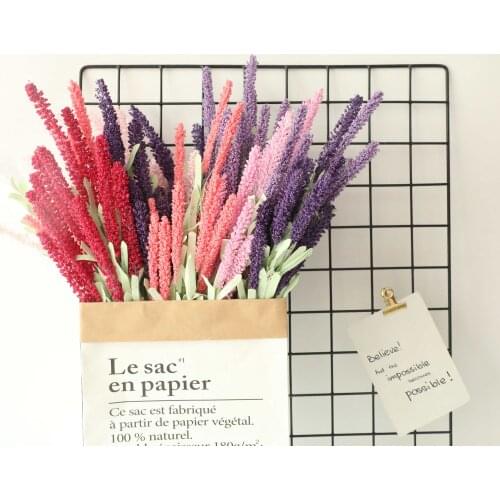 2021 new 2pcs 24 Heads of Lavender Large Artificial Flowers for Home Decor Decorative Flowers