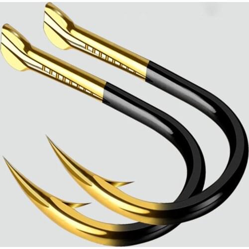 Perforated Durable Head Barbed Fishing Hook Colored Tungsten Jig Hook 10pcs/Pack High Quality