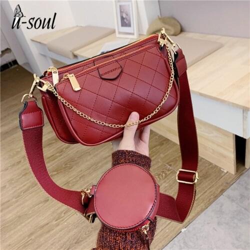 Wild Messenger Shoulder Bags Female Fashion Letter Flap Plaid Chains Zipper Womens Handbags Casual Crossbody Bags Ladies Totes