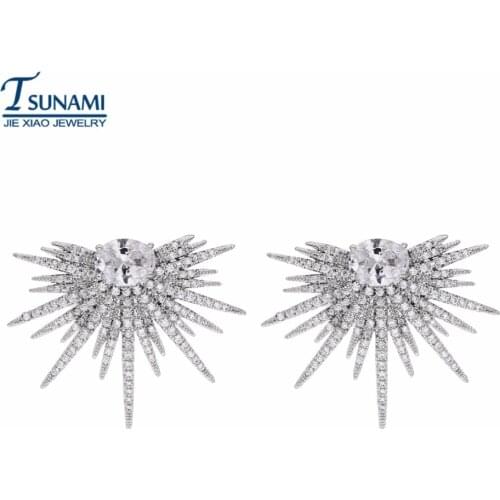 High quality deluxe Dan miniature set of zircon earrings A wedding gift for a wedding party ER-090